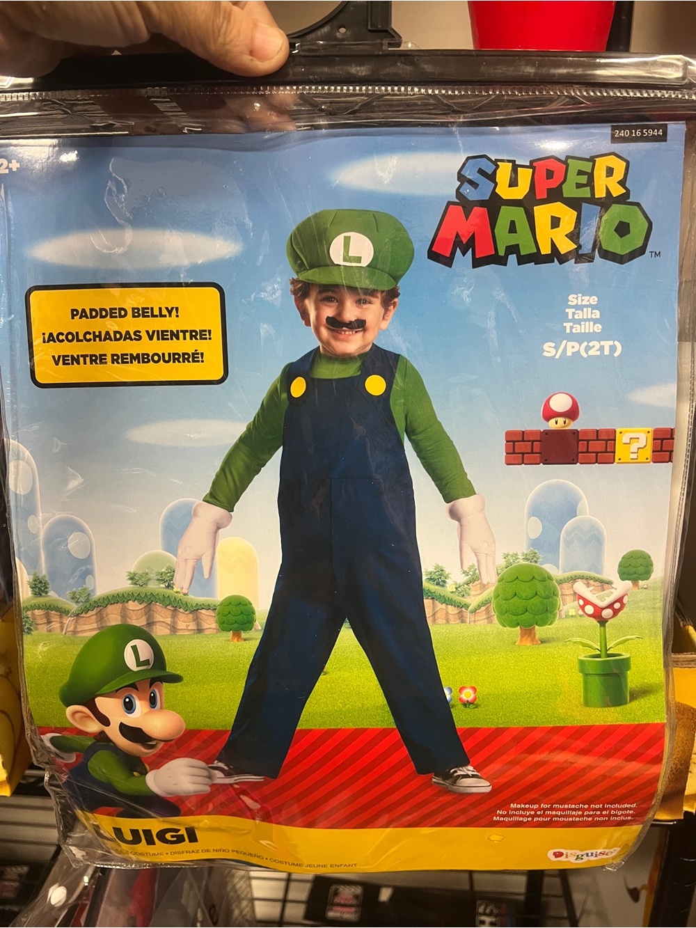 Disguise Super Mario Luigi Costume - Green and Blue